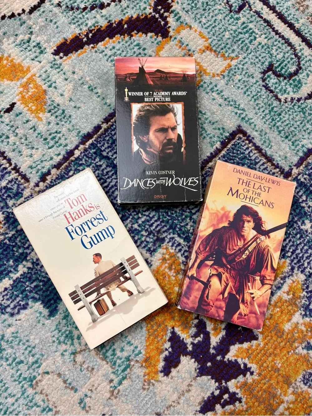 VTG Set of 3: Forrest Gump + Last of the Mohicans + Dances With Wolves VHS tapes